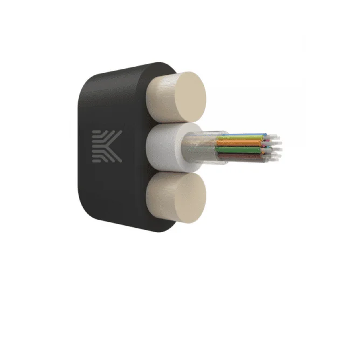 Плоский дроп-кабель 24 волокна SM 9/125 G.657.A1, 3 кН